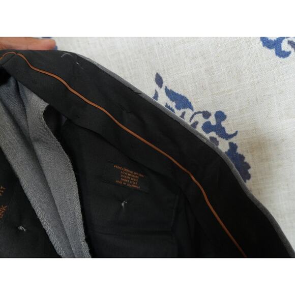 Joseph A Bank Men's Wool Pants NEW Gray Size 30 Unhemmed Suit Separates - Picture 10 of 10